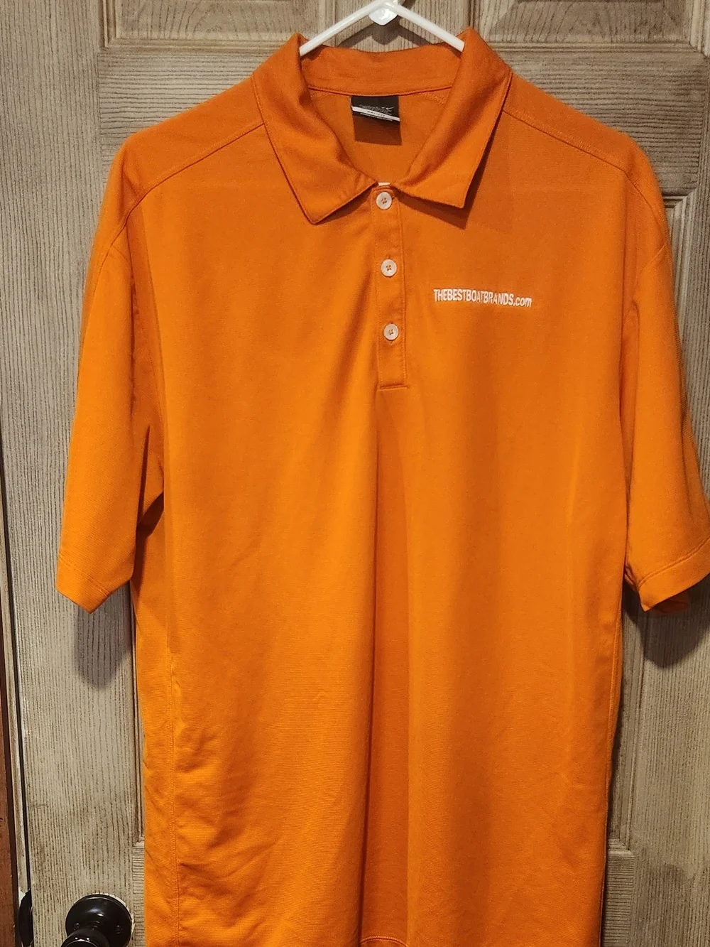 Nike Men's Orange Short-Sleeve Polo with Subtle Chest Logo